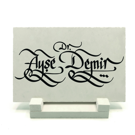 İsim Yazılabilir, Boş Natural Stone Tabletop