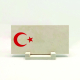 İsim Yazılabilir, Hilal Ay ve Yıldız Printed Natural Stone Tabletop