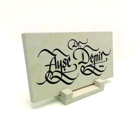 İsim Yazılabilir, Boş Natural Stone Tabletop