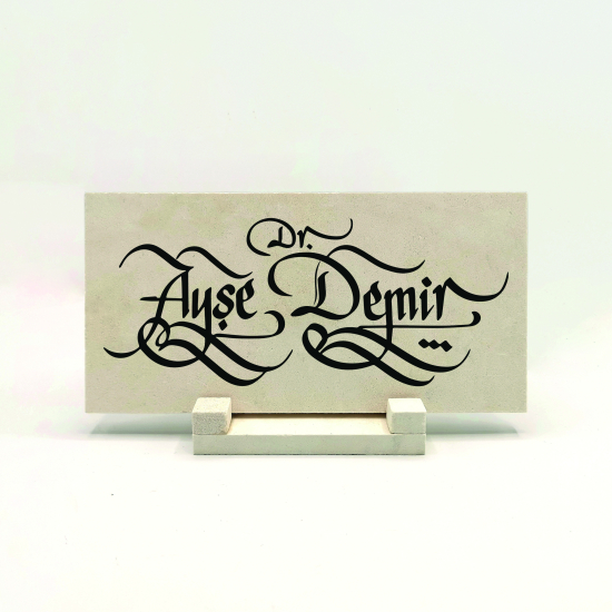 İsim Yazılabilir, Boş Natural Stone Tabletop