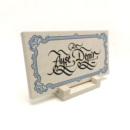 Kenar Deseni / Görseli Baskılı Doğal Taş Masaüstlük