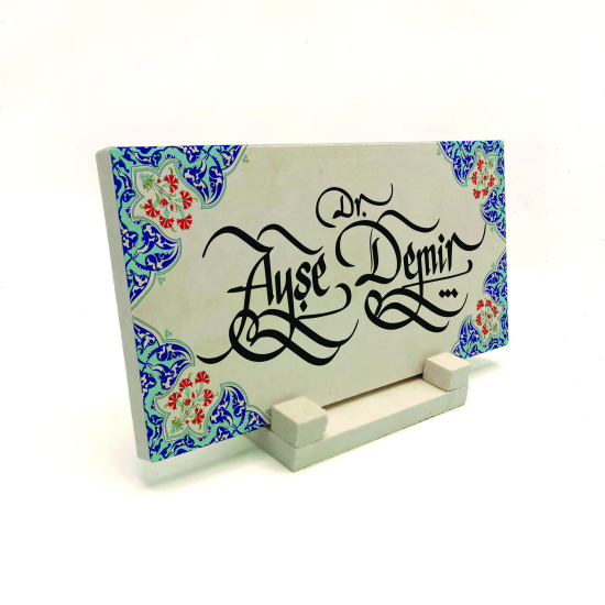 Kenar Deseni / Görseli Baskılı Doğal Taş Masaüstlük