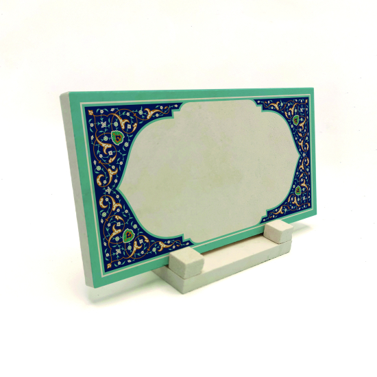 İsim Yazılabilir Kenar Deseni Printed Natural Stone Tabletop