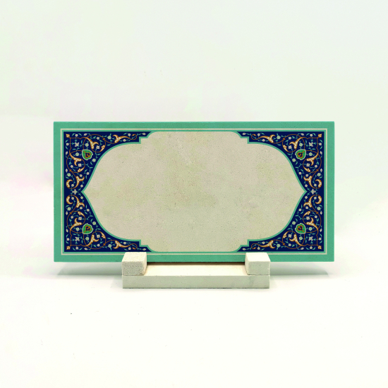 İsim Yazılabilir Kenar Deseni Printed Natural Stone Tabletop