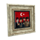 Üç Paşalar ve Mustafa Kemal Paşa Baskılı Doğal Taş Tablo
