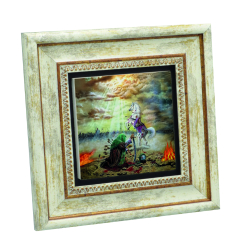 Kerbela Savaşı Görseli Baskılı Doğal Taş Tablo