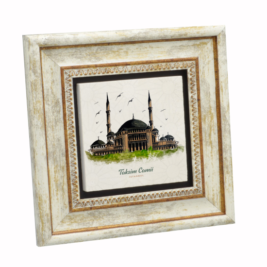 Taksim Camii Görseli Baskılı Doğal Taş Tablo
