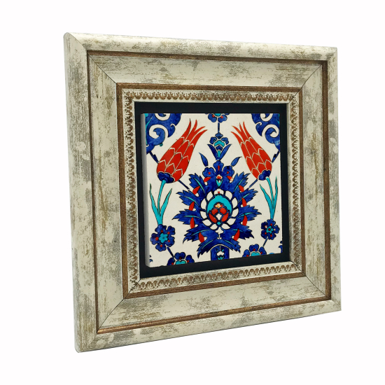 Çini Deseni Printed Natural Stone with Frame