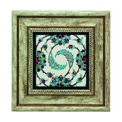 Karatay Medresesi Çini Desen Baskılı Doğal Taş Tablo