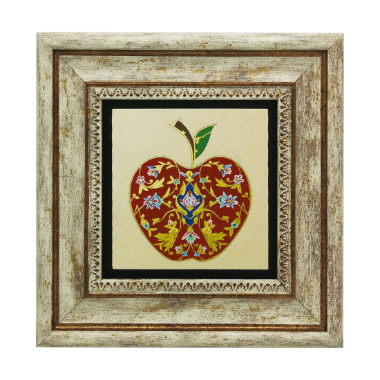 Elma Deseni Baskılı Doğal Taş Tablo