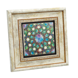 İslami Geometrik Desen Baskılı Doğal Taş Tablo