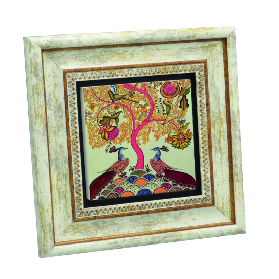 Tavus Kuşları Baskılı Doğal Taş Tablo