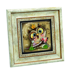 Baykuş Baskılı Doğal Taş Tablo