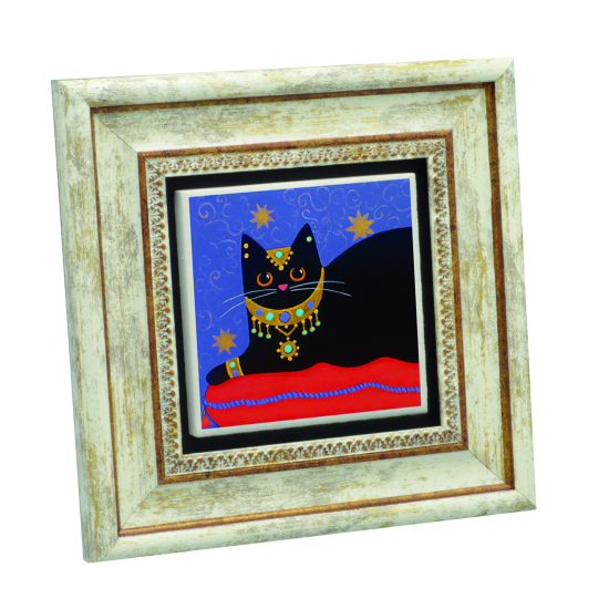 Kedi Baskılı Doğal Taş Tablo