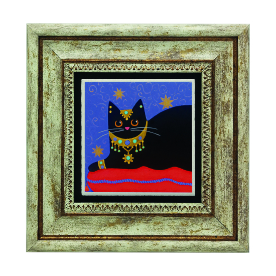 Kedi Baskılı Doğal Taş Tablo