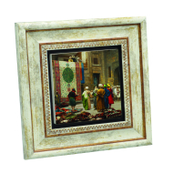 "Halı Tüccarı" Resmi Printed Natural Stone with Frame