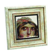 Çingene Kız Mozaiği Printed Natural Stone with Frame
