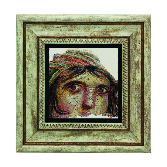 Çingene Kız Mozaiği Printed Natural Stone with Frame