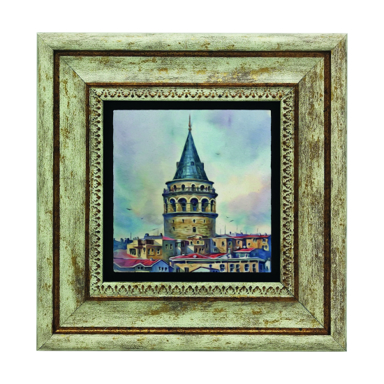 Galata Kulesi Baskılı Doğal Taş Tablo