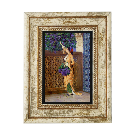 Osman Hamdi Bey – Leylak Toplayan Kız Tablosu Baskılı Doğal Taş Tablo