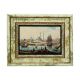 18.yy İstanbul Haliç Limanı ve Yeni Camii Printed Natural Stone with Frame