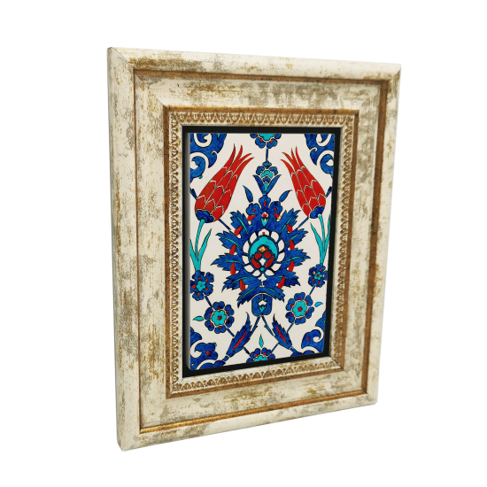Çini Deseni Printed Natural Stone with Frame