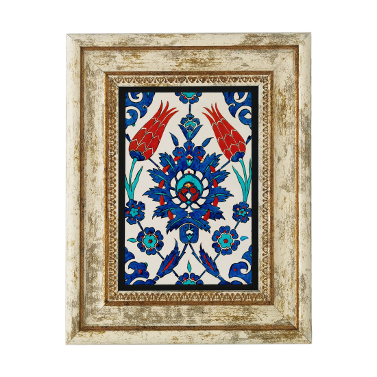 Çini Deseni Printed Natural Stone with Frame