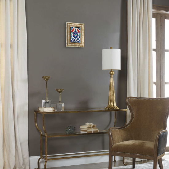 Çini Deseni Printed Natural Stone with Frame