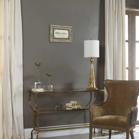 İngilizce Mealli Besmele Printed Natural Stone with Frame