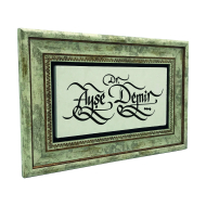 İsim Yazılabilir, Boş Natural Stone with Frame