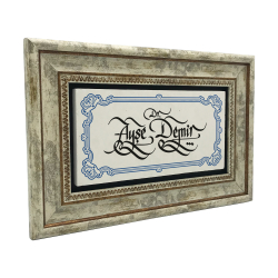 Kenar Deseni / Görseli Baskılı Doğal Taş Tablo