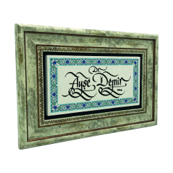 Kenar Deseni / Görseli Baskılı Doğal Taş Tablo