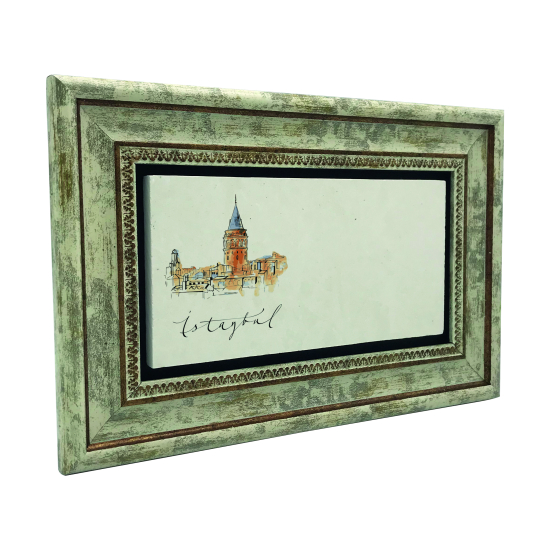 Kenar Deseni / Görseli Baskılı Doğal Taş Tablo