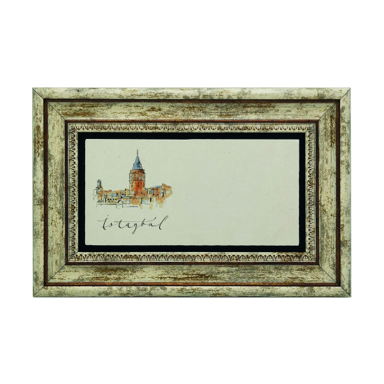 Kenar Deseni / Görseli Baskılı Doğal Taş Tablo