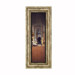 Osman Hamdi Bey- Kahve Ocağı Tablosu Baskılı Doğal Taş Tablo