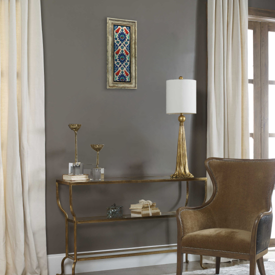 Çini Deseni Baskılı Doğal Taş Tablo