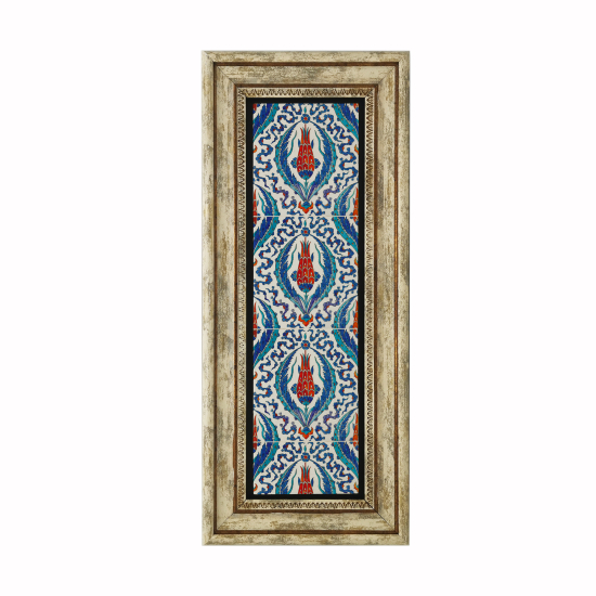 Çini Deseni Baskılı Doğal Taş Tablo