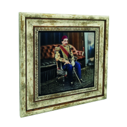 Sultan 2. Abdülhamit Han Printed Natural Stone with Frame