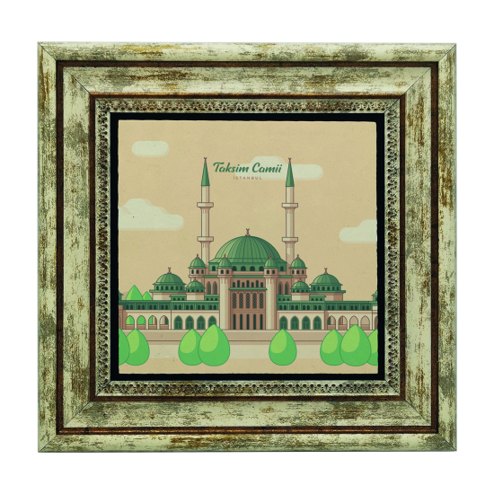 Taksim Camii Görseli Baskılı Doğal Taş Tablo