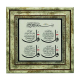 4 Kul (Kafirun, İhlas, Felak ve Nas) Sureleri Printed Natural Stone with Frame