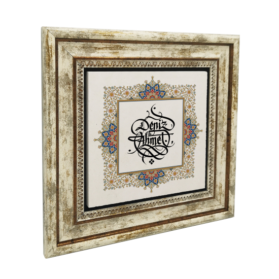 Kenar Deseni / Görsel Baskılı Doğal Taş Tablo