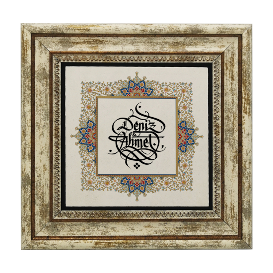 Kenar Deseni / Görsel Baskılı Doğal Taş Tablo