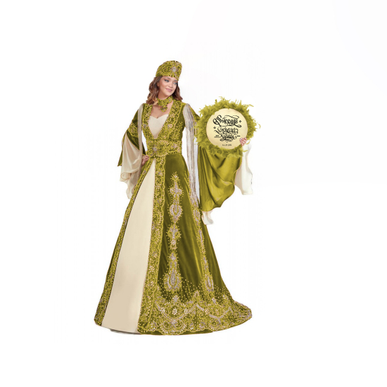 İsim Yazılabilir, Tef 27cm Leather Middle-Size Henna Tambourine with Jingles and Feathers